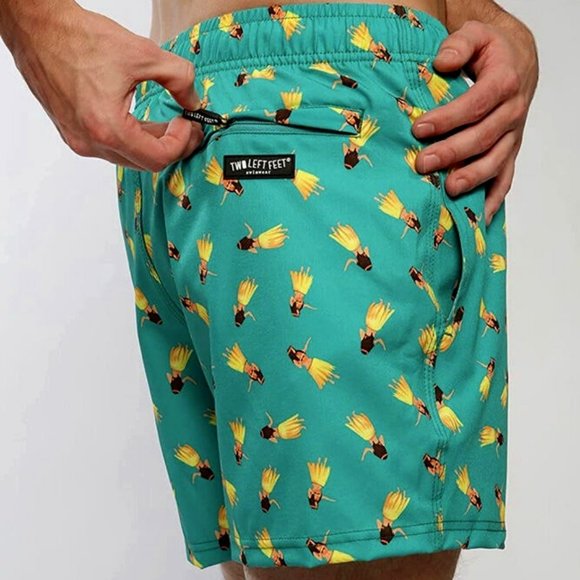 Two Left Feet Hula Hula Men’s Swim Trunks Size Small/30 - Picture 1 of 4